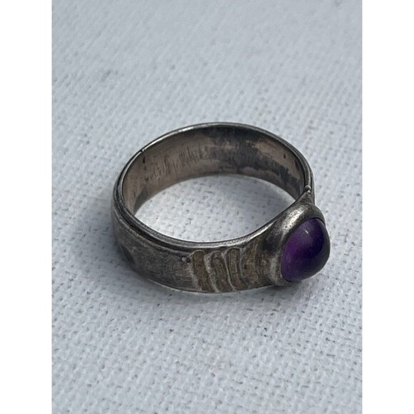 Vintage Amethyst Sterling Silver Ring - Hallmarked - Size 6.5 - Picture 5 of 6